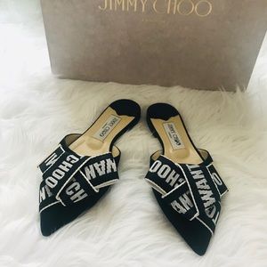 Jimmy Choo Gretchen Flat Mules Sandals